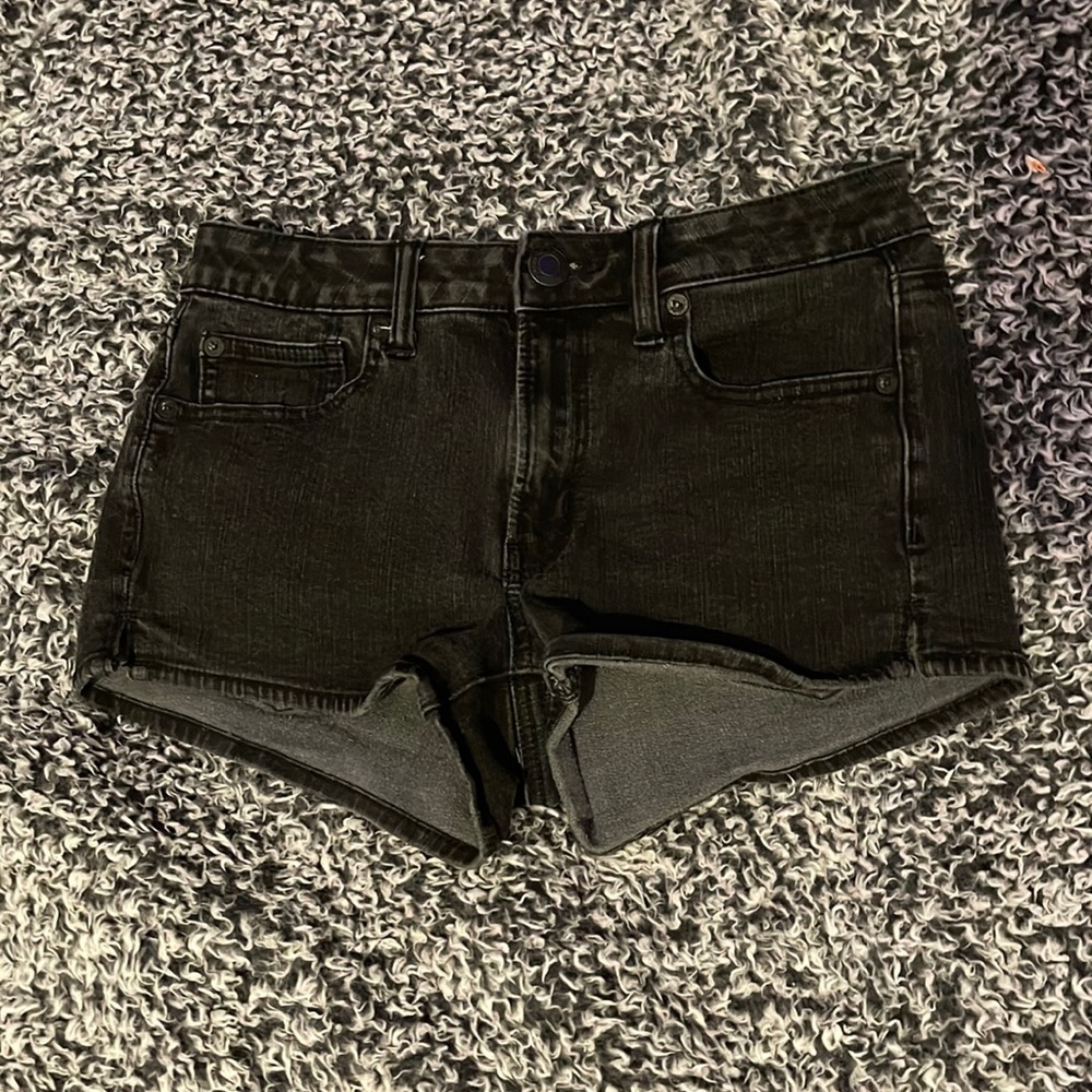 American eagle black jean shorts